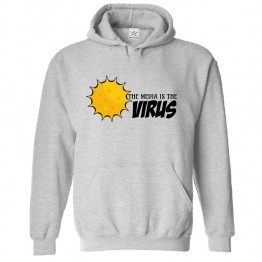 The Media Is The Virus Funny Unisex Kids and Adults Pullover Hooded Sweatshirt